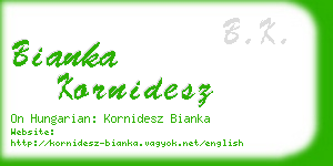 bianka kornidesz business card